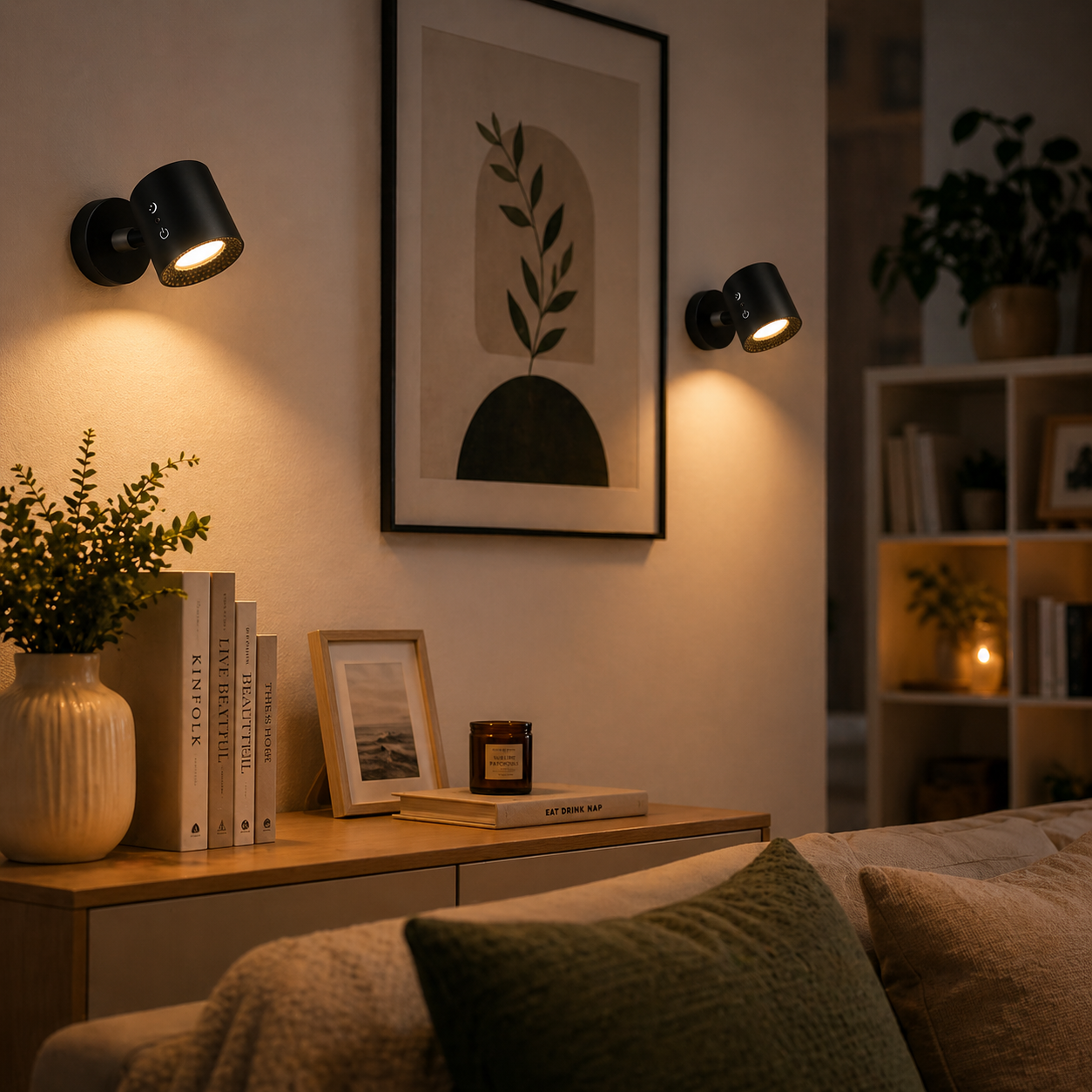 DobbeltLys | Roterbar LED-væglampe (2-pak)
