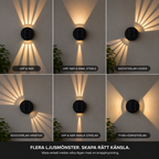 Solkrets | Solcellsvägglampa med 360° Rotation (2-pak)