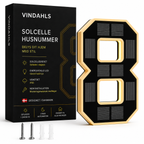 Vindahls Husnumre | Oplyste & Soldrevne