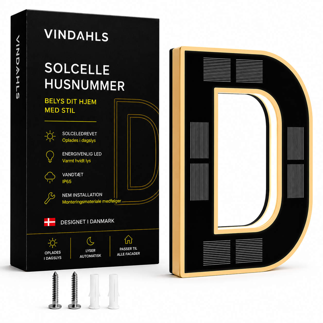 Vindahls Husnumre | Oplyste & Soldrevne